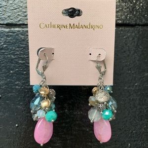 Catherine Malandrino Gemstone Cluster Earrings